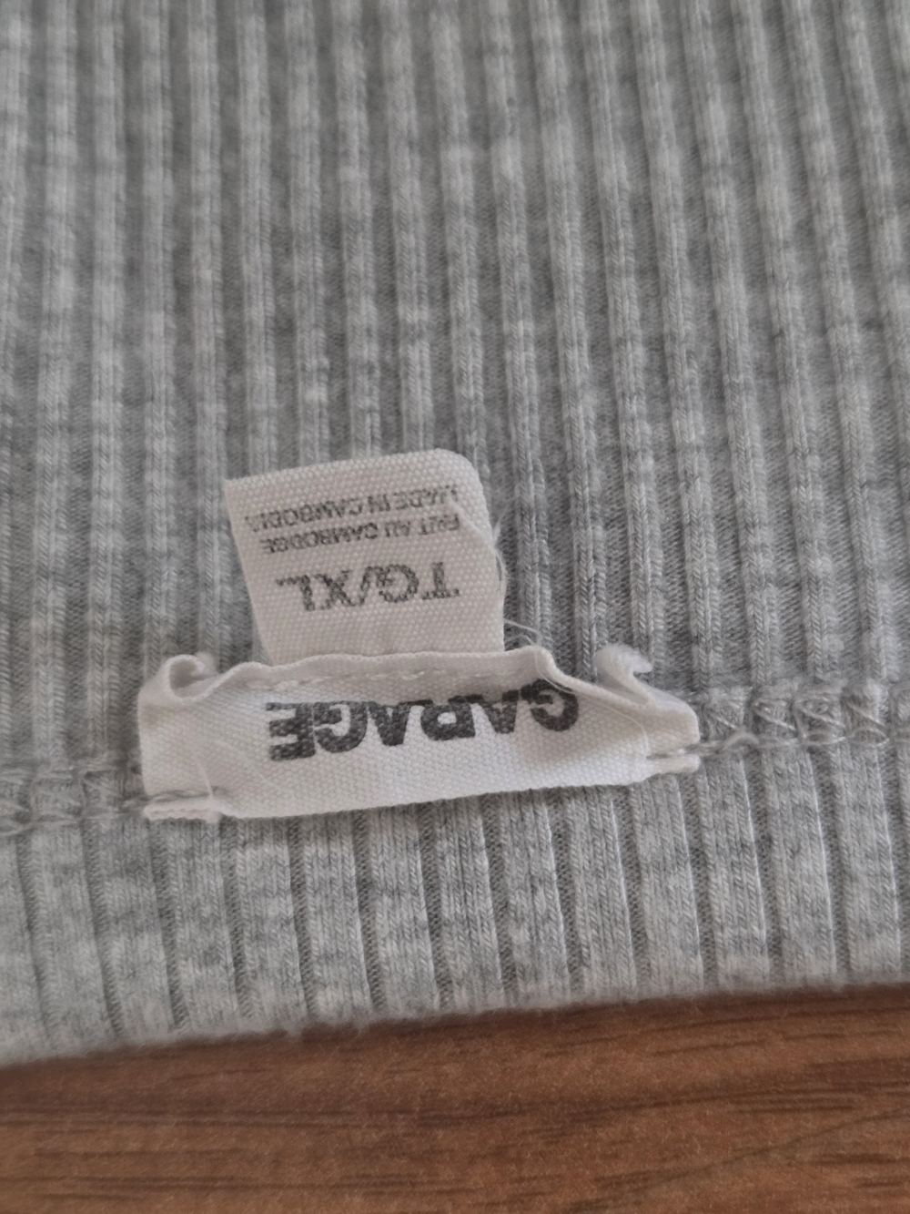Garage Men's Ribbed Light Gray Sweater Top - Size T0/XL